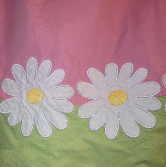 🌼 Vintage Gymboree Butterfly Blossoms Pink Daisy Appliquee Dress Baby Girls 3-6 - Picture 4 of 6